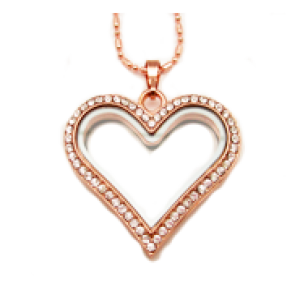 Hart - kleur rosé goud lockets